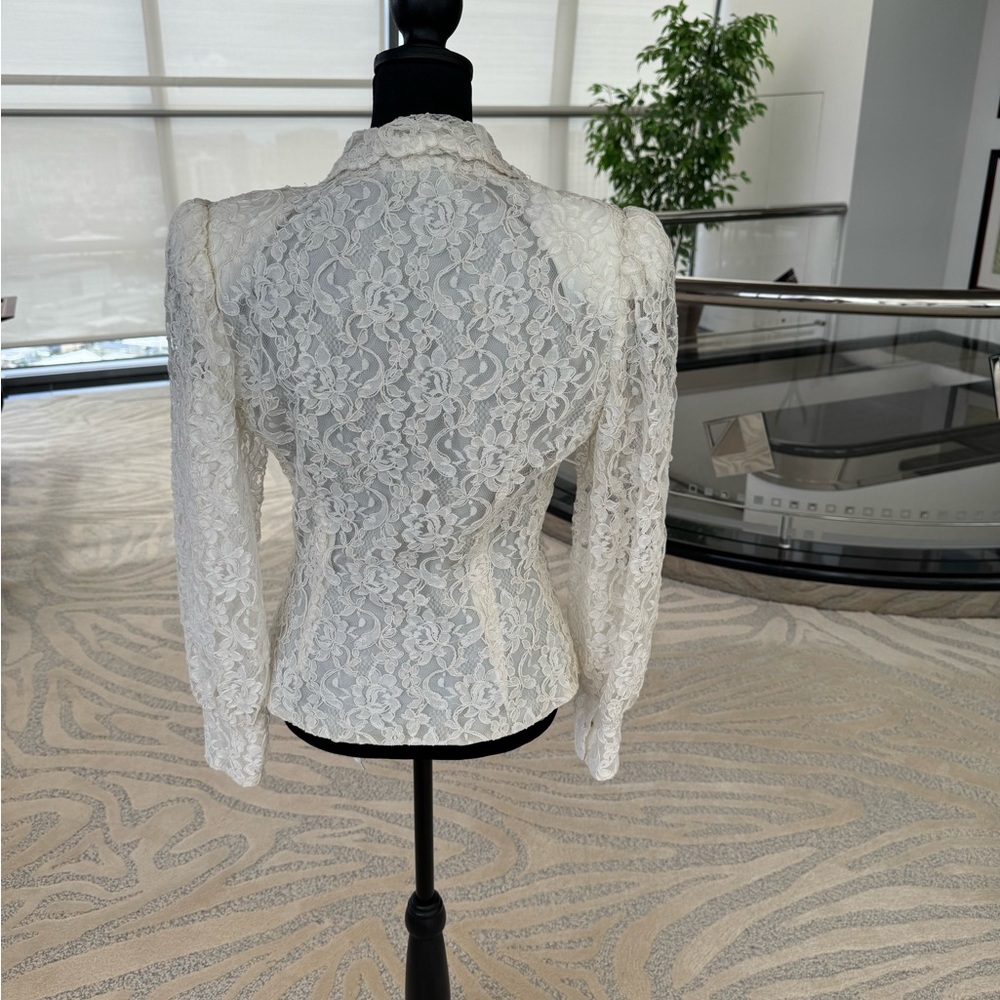 Vintage Farinae Collections Lace Button-Up Jacket - Picture 2 of 3
